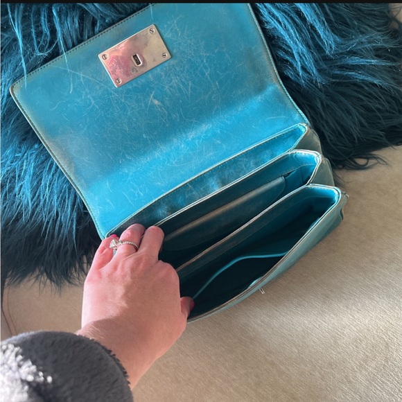 Prada Vitello distressed bag Italian crossbody flap bag - Picture 6 of 12